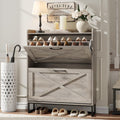 Maupvit Shoe Cabinet with 2 Flip Drawers for Entryway Storage