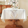 Laolitou Table Cloth Rectangle 120 x 55 in - Farmhouse Embroidered