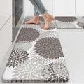 Collive Anti Fatigue Kitchen Mat 2PCS - Cushioned Boho Floral Comfort