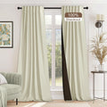 StangH Beige Blackout Velvet Curtains - Ultimate Privacy & Style!