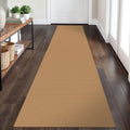 Braided Runner Rug 2x8 Ft Washable Runner - Warm Tan Hallway Rug
