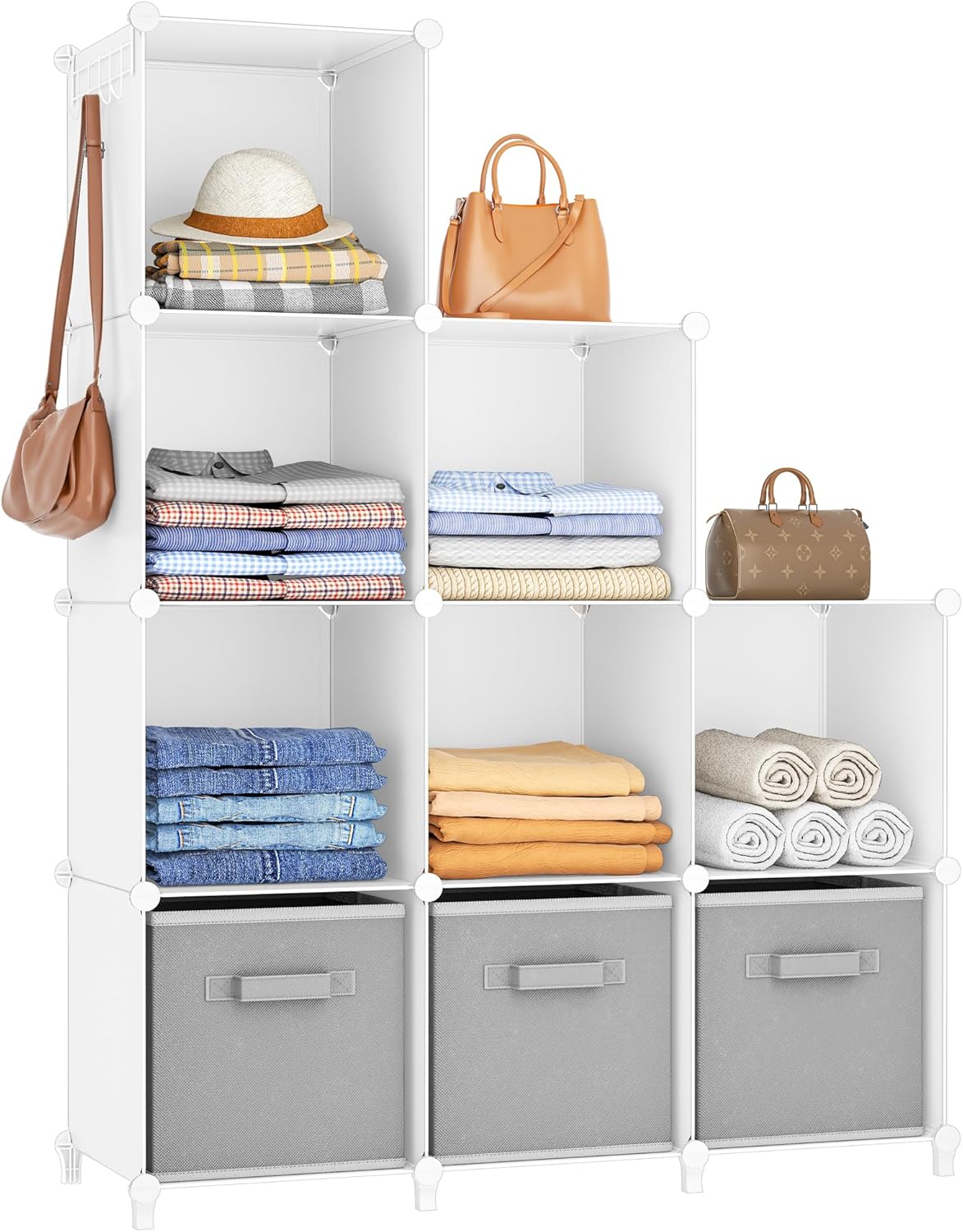 HOMIDEC 9 Cube Storage Organizer for Clothes and More