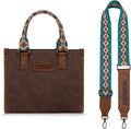 Montana West Wrangler Tote Bag for Women with Aztec Strap