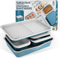 Gotham Steel 6 Pc Stackable Baking Pans Set - Space Saving Ceramic