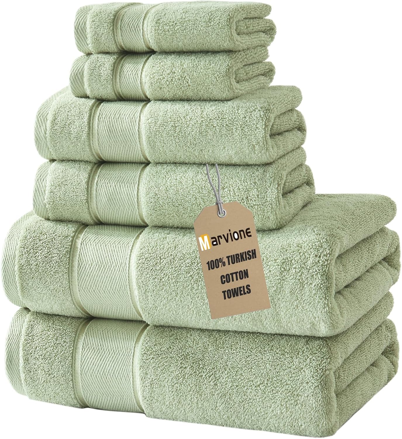Marvione Bath Towels Set 6 Piece, Soft and Highly Absorbent