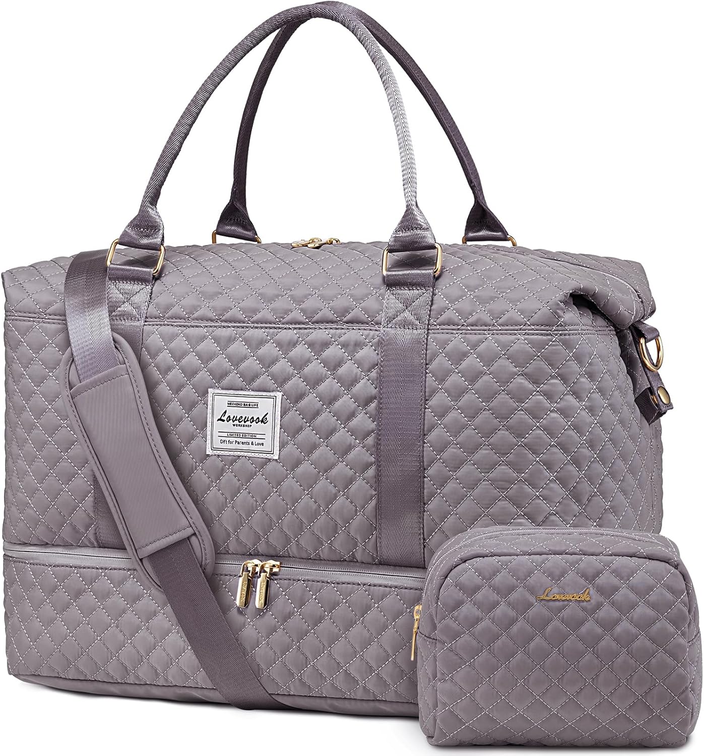 LOVEVOOK Travel Duffle Bag with Shoe Compartment for Women