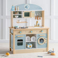 Wooden Play Kitchen Set for Kids Toddlers - Sturdy Pretend Play