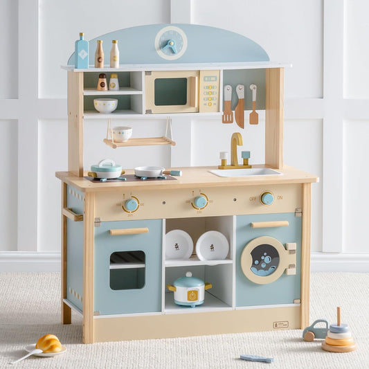 ROBUD Wooden Play Kitchen Set for Kids - Perfect Gift for Toddlers