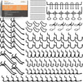 Pegboard Hooks 176PCS Extra Thick 1/4 in Heavy Duty Pegboard Hooks Kit