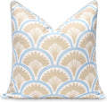 Coastal Indoor Outdoor Throw Pillow Cover, 20in Water Repellent