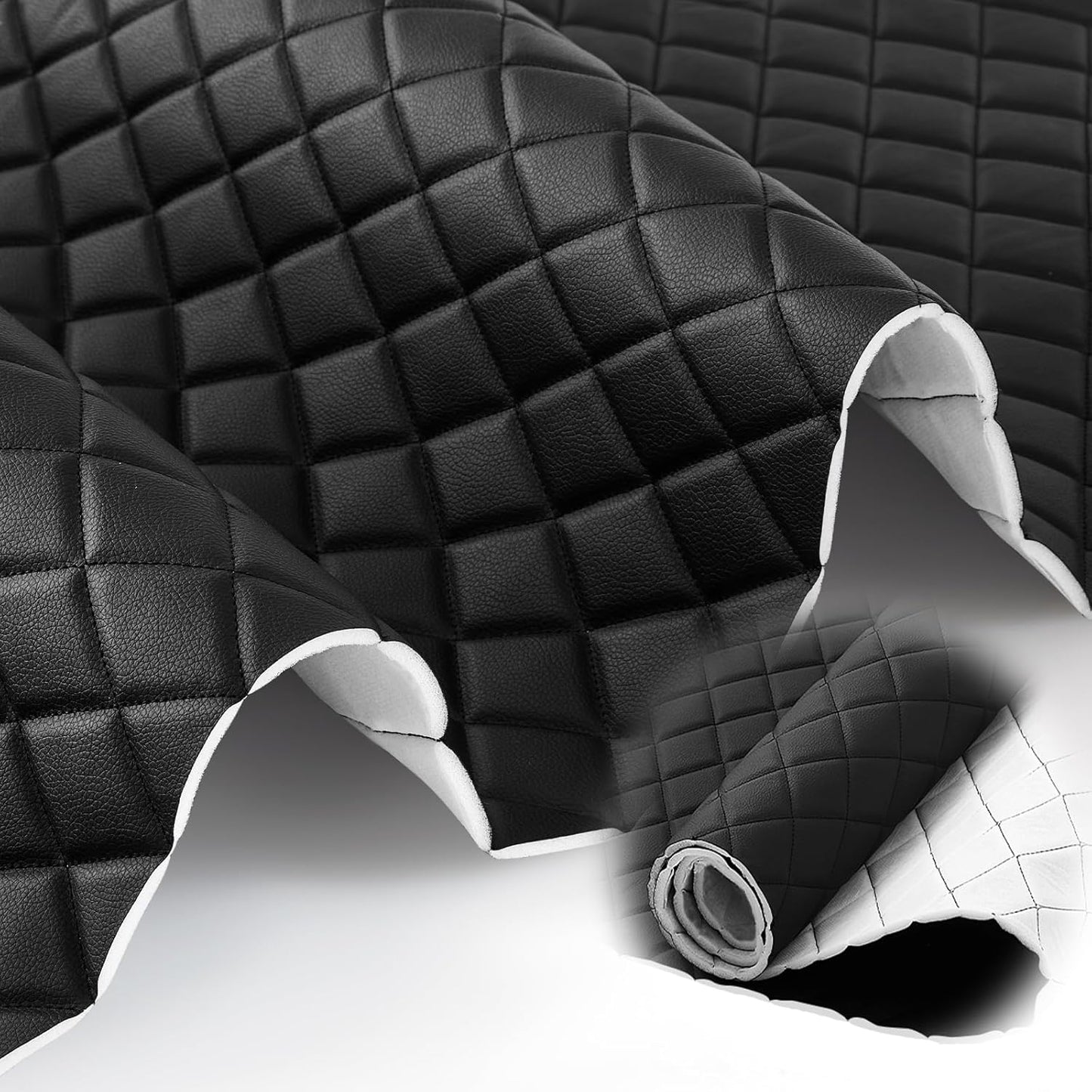 Diamond Quilted Vinyl Headliner Material for Upholstery Projects