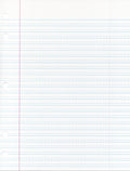 Cursive Ruled Notebook Paper 8 in x 10 1/2 in - Ream of 500