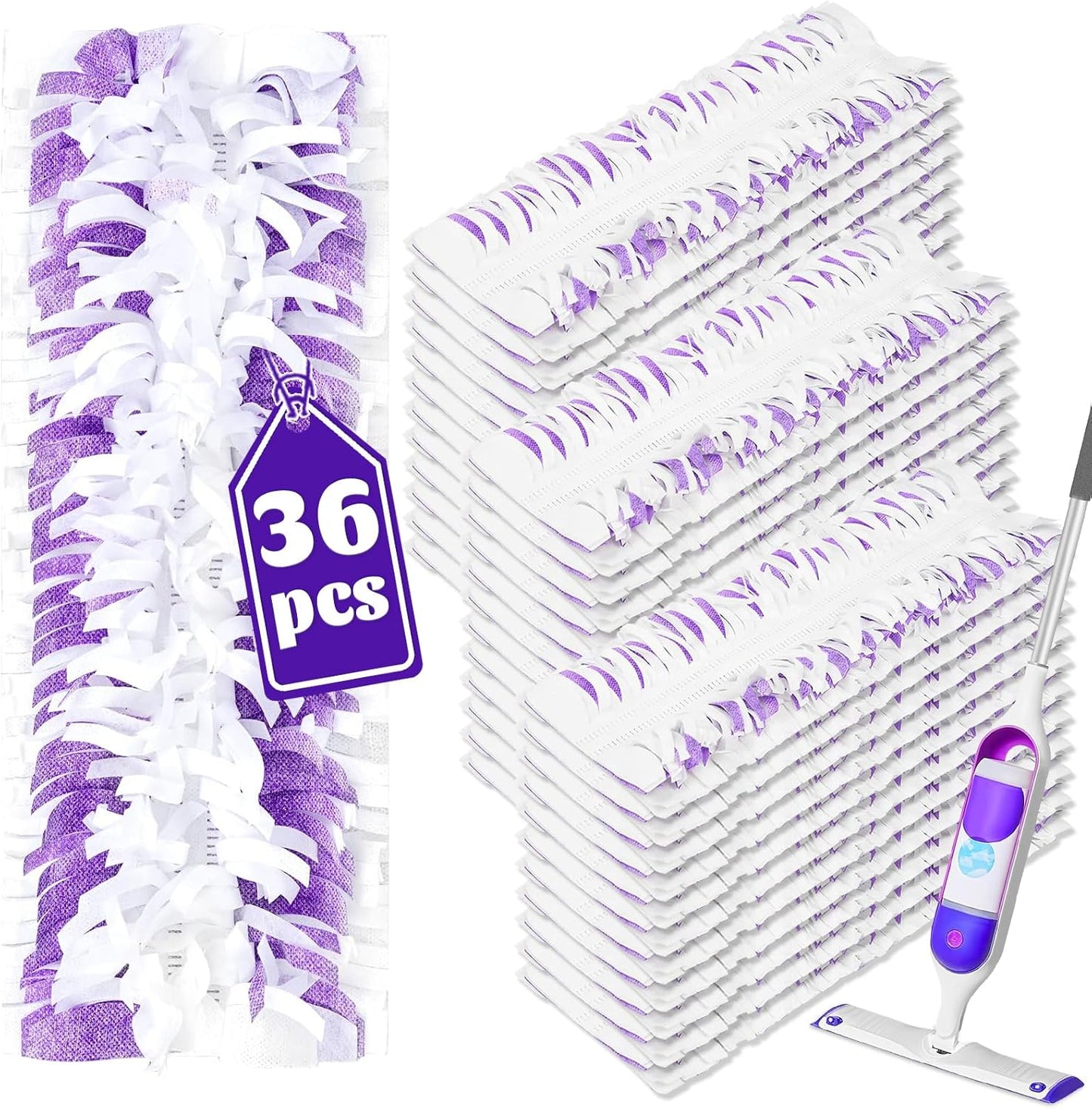 36 Pack Disposable Mop Pads for Swiffer Power Mop Cleaning