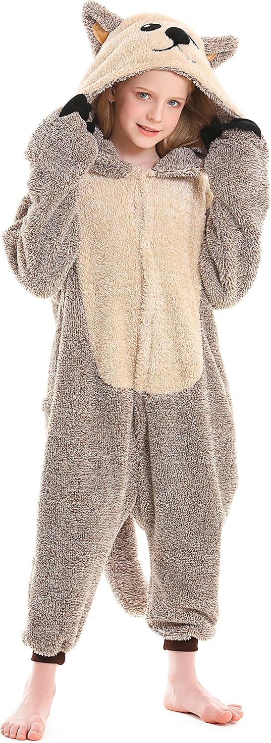 ATOZ Kids Animal Pajamas Onesie for Halloween Cosplay Fun