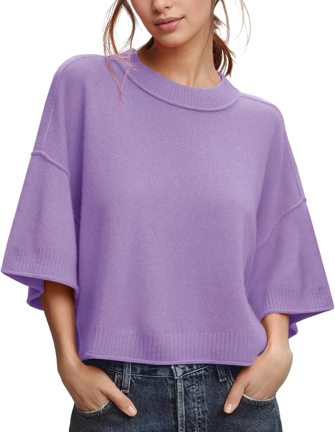 ZDC Women's Oversized Sweaters for Casual Summer Style