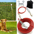 Heavy Duty Aerial Dog Tie Out Trolley System - 100 ft Run Cable