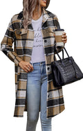 PRETTYGARDEN Womens Plaid Shacket Jacket - Cozy Oversized Fall Layer
