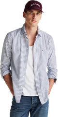 Men's Tommy Hilfiger Long Sleeve Poplin Regular Fit - Soft Cotton