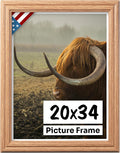 Oak 20x34 Picture Frame.75 in Wide - Classic Oak Finish