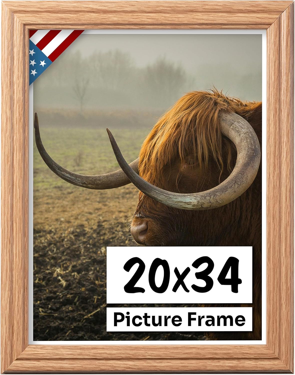 20x34 Picture Frame with UV Blocking Plexiglass for Art