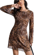Milumia Women's Leopard Print Mini Dress for Stylish Outings