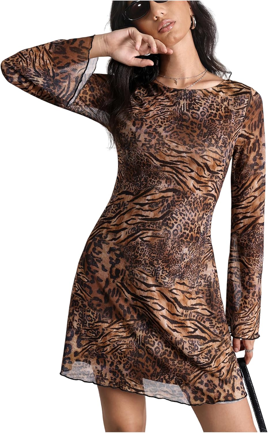Milumia Women's Leopard Print Mini Dress for Stylish Outings