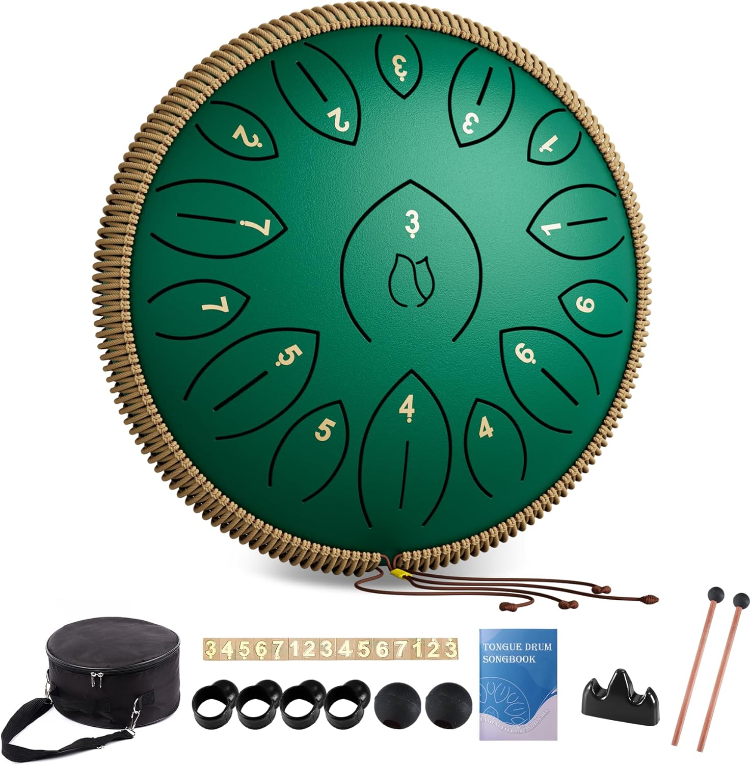 Steel Tongue Drum 12 Inch 15 Notes for Kids and Adults