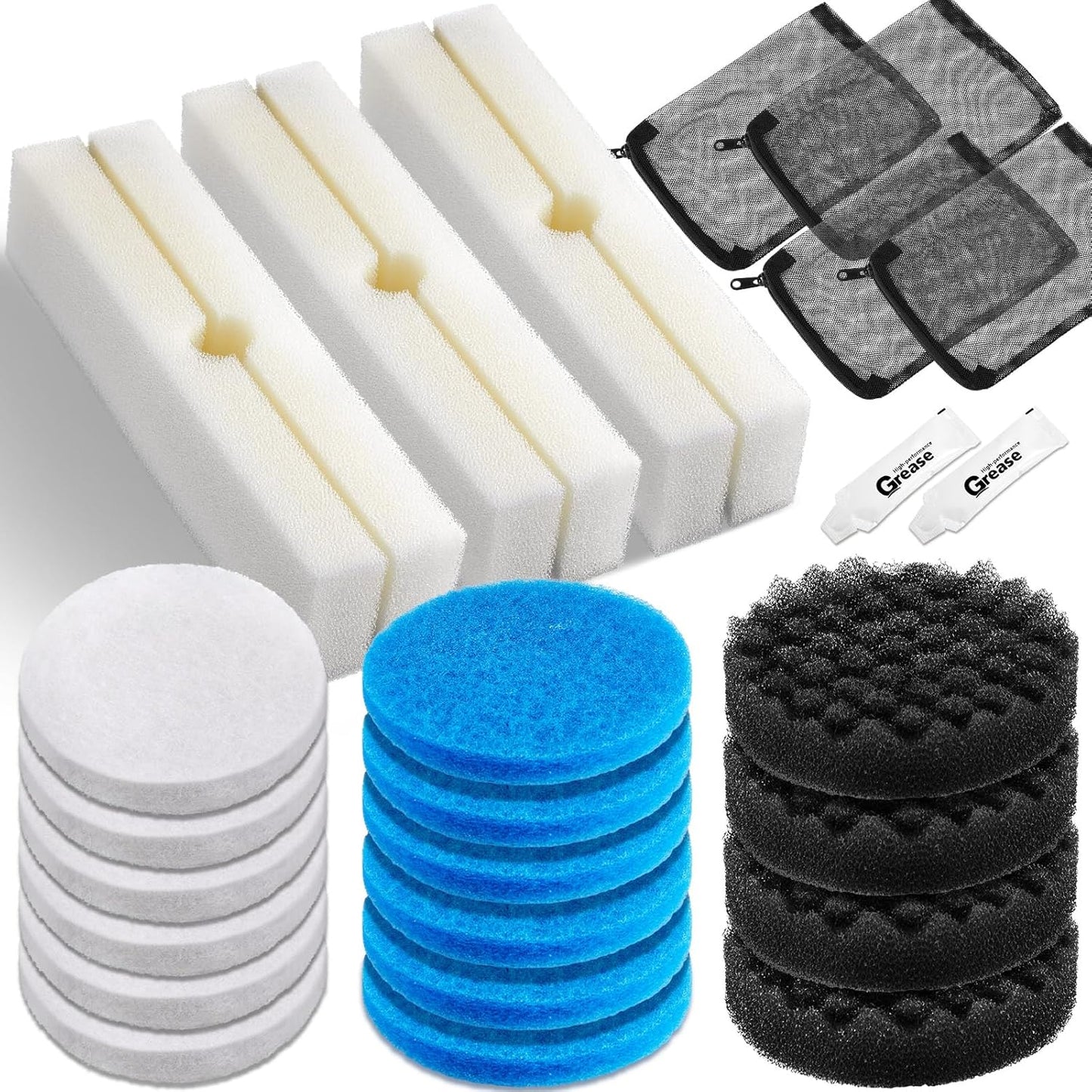 28 Pcs Filter Media Replacement Set for Fluval FX2 FX4 FX5 FX6
