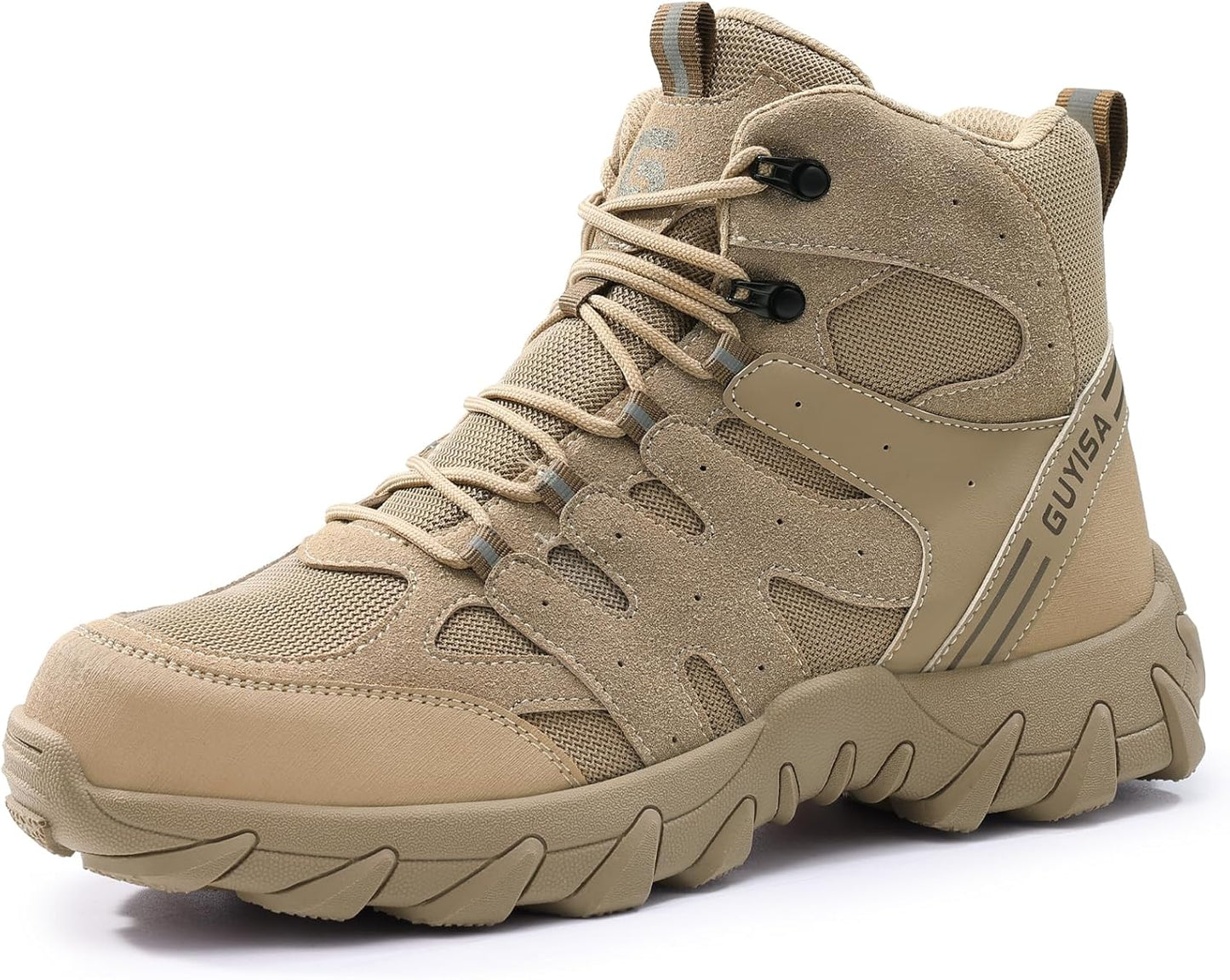 KGJIANDA Steel Toe Boots for Men - Lightweight Safety Shoes