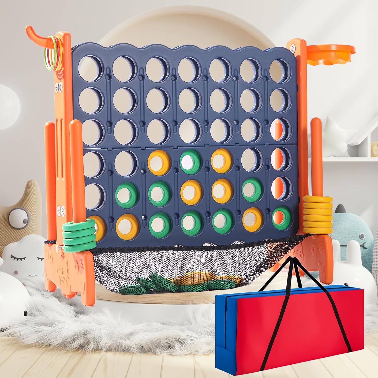 Giant 4 Row Game Set for Fun Indoor and Outdoor Gatherings