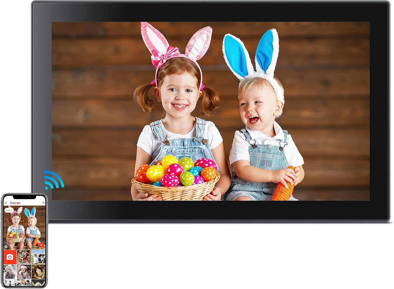 Frameo Digital Picture Frame with 21.5 Inch Touch Screen