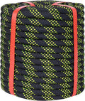 1/2 Inch Climbing Rope 100 Ft Black - Durable Arborist & Rappelling
