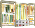Ulif E10 Gold Heavy Duty Clothes Rack 73-97ftW x 72ftH - 800lb