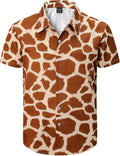 Men's Giraffe Print Hawaiian Shirt for Trendy Summer Style