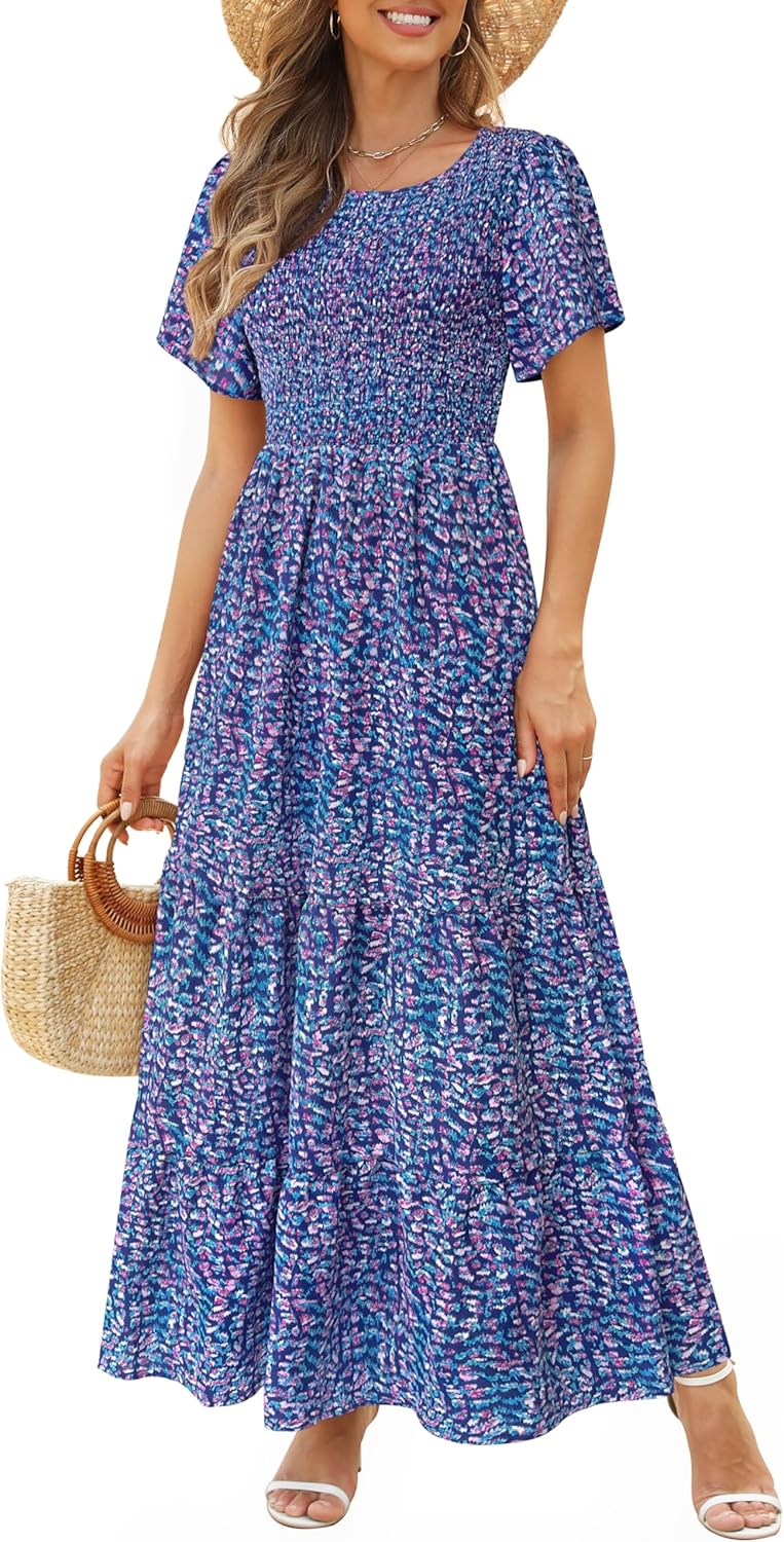 Kranda Women Floral Maxi Dress for Summer and Fall Style
