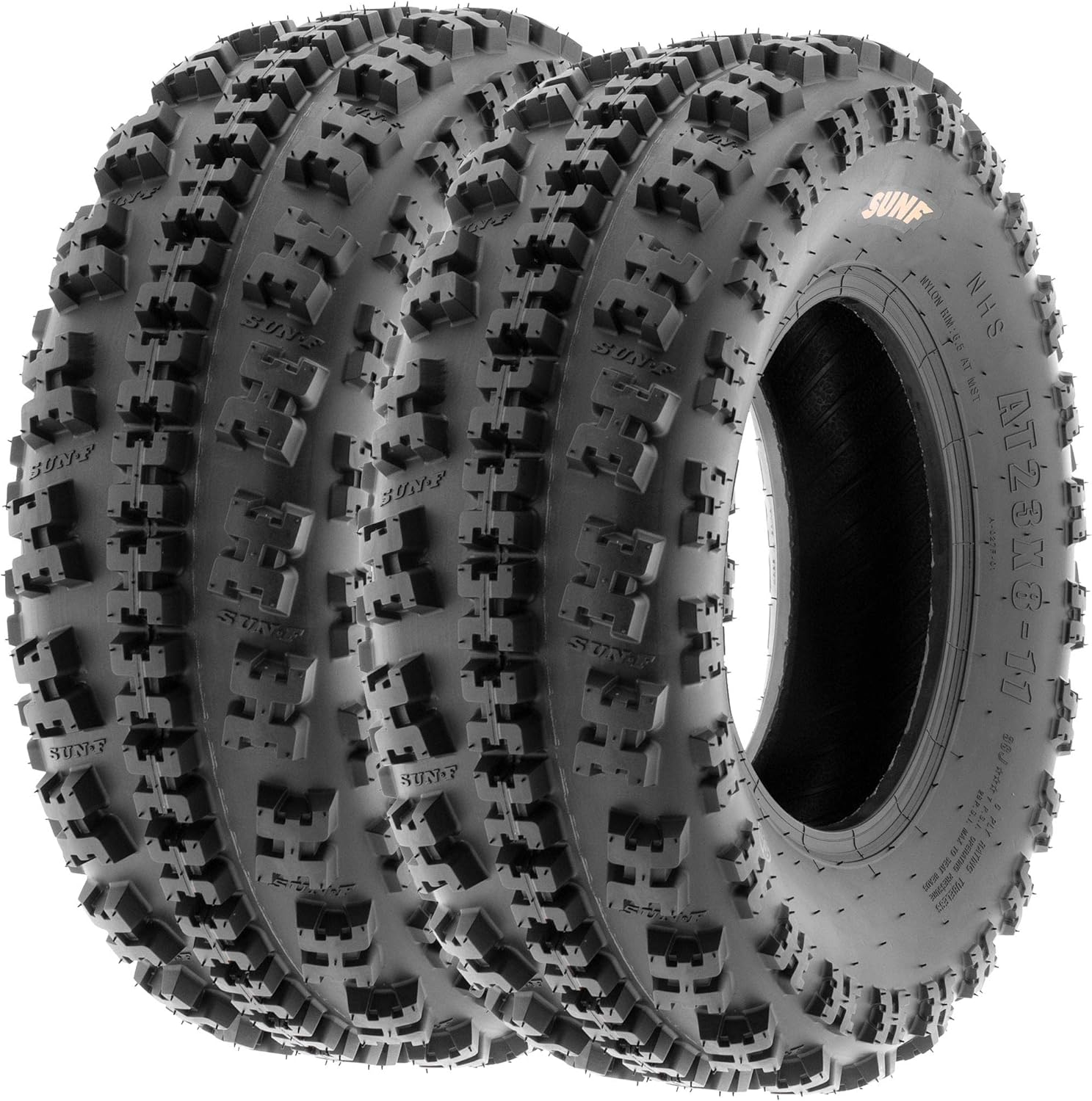 SunF ATV UTV Knobby Sport Tires 22x7-10 for All-Terrain Racing