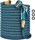 50 ft Expandable Garden Hose with 10-Pattern Nozzle - Kink Free