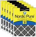 Nordic Pure 16x20x4 MERV 10 Pleated + Carbon Furnace Filters - 6 Pack