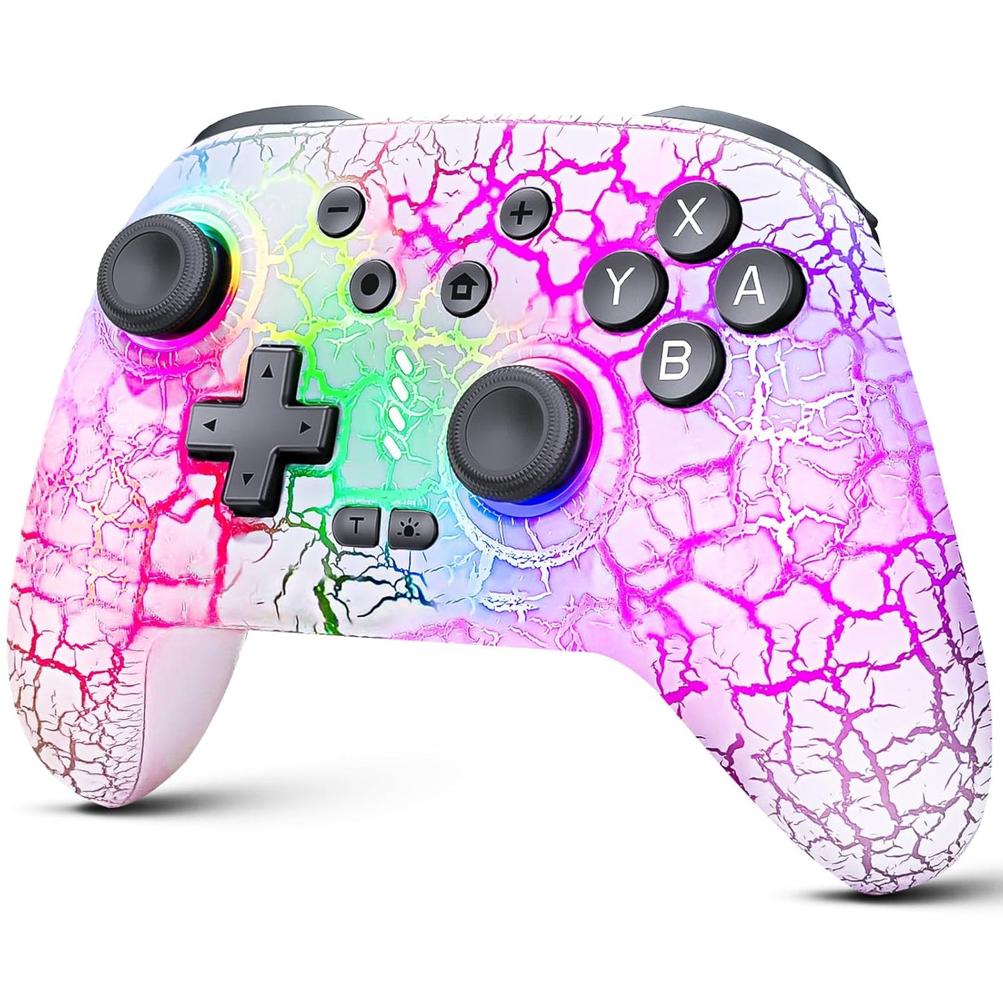 Wireless Switch Pro Controller with 10 Color LED Features