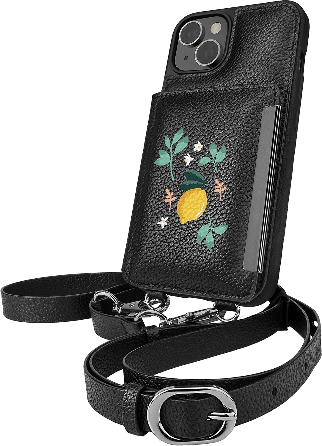 Smartish iPhone 14 Crossbody Wallet Case - Lemon Party Style