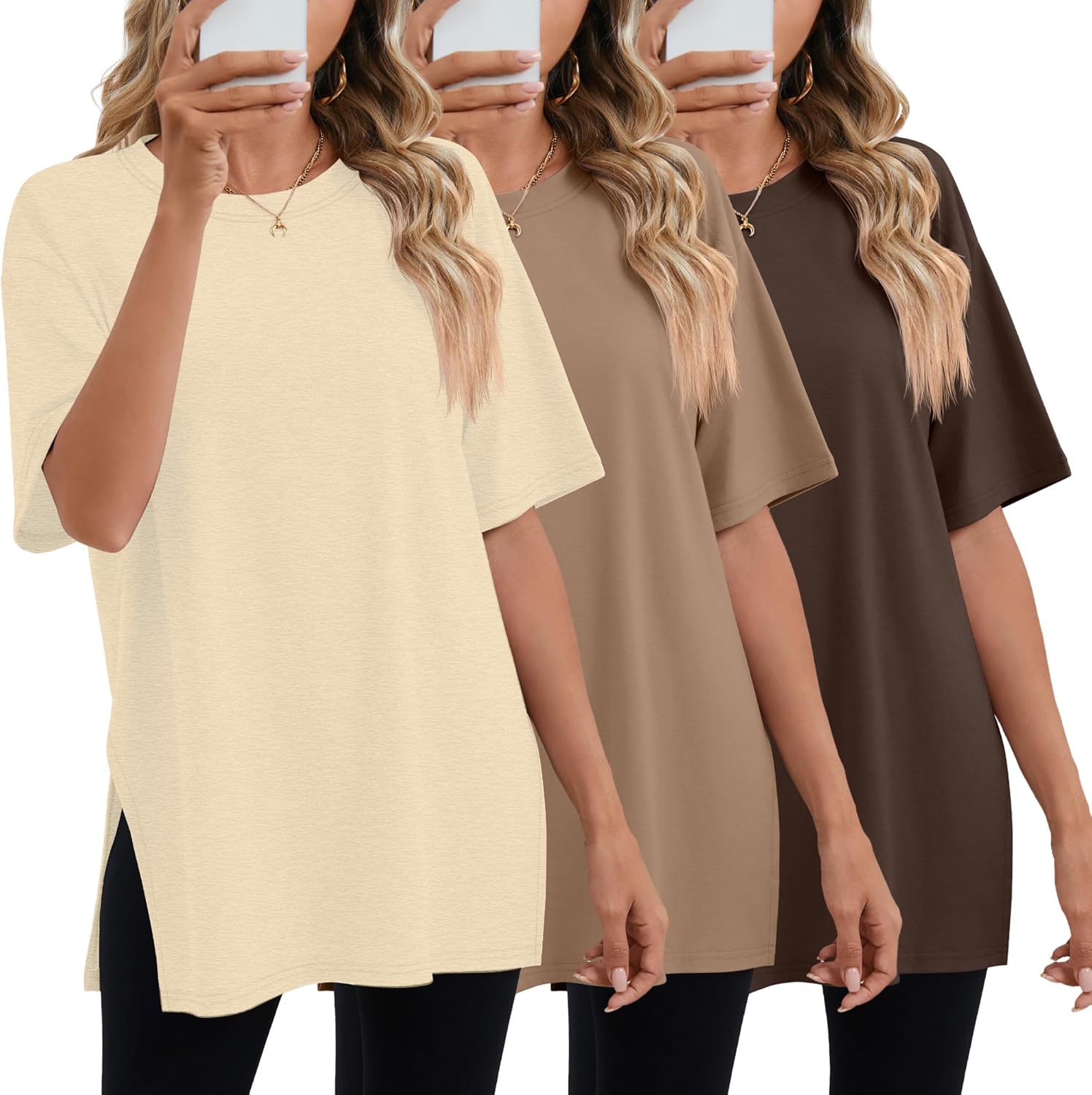 Huukeay Women's Oversized Gym T Shirts for Casual Workout Style