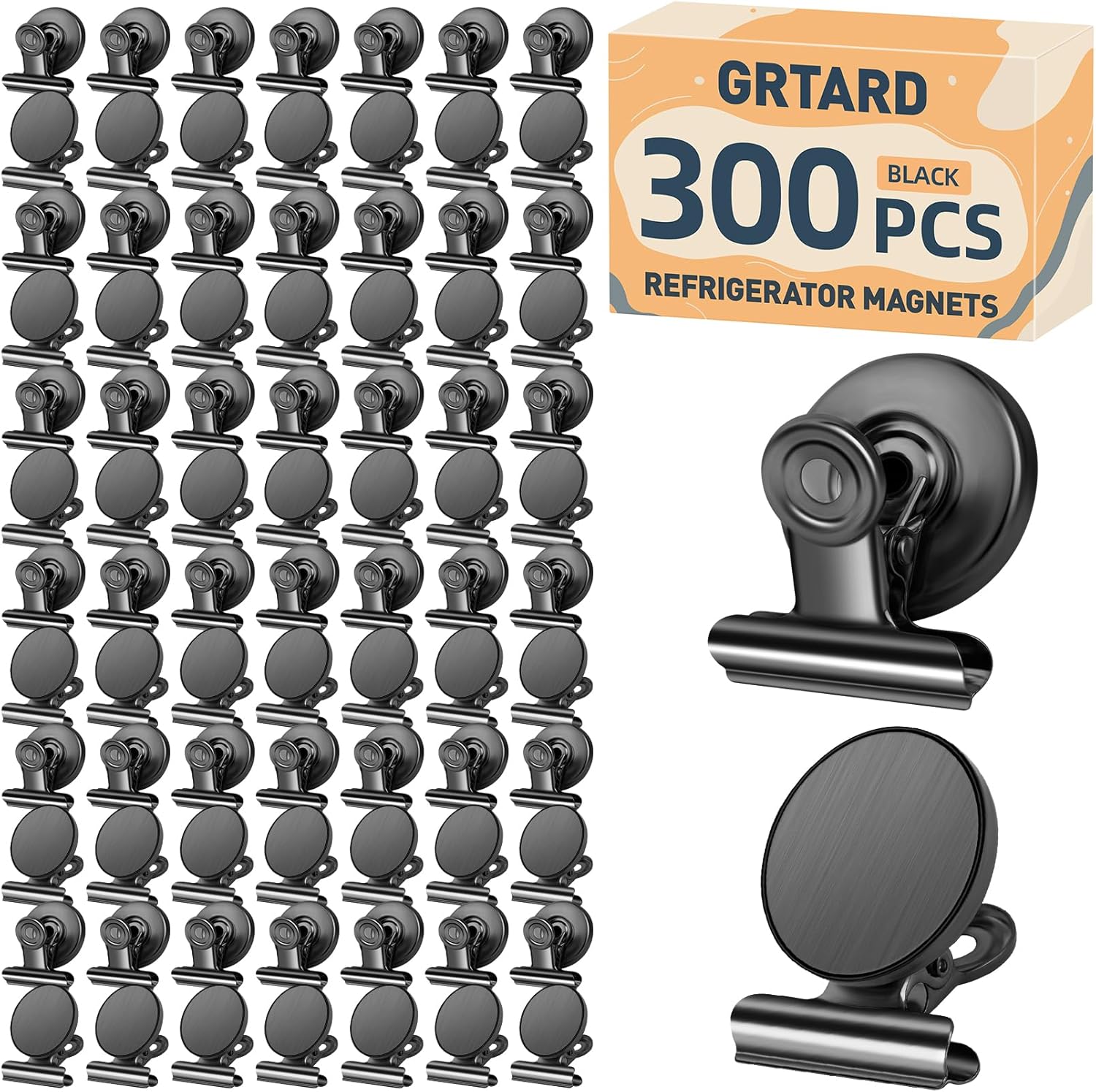 Grtard 300pack Magnetic Clips Heavy Duty for Fridge Use
