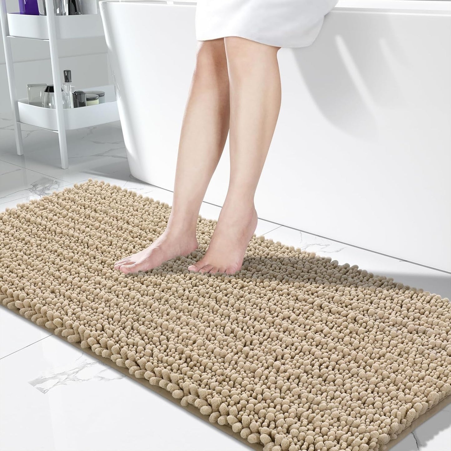 Yimobra Bathroom Runner Rug 60x24 Inch - Soft Non Slip Chenille