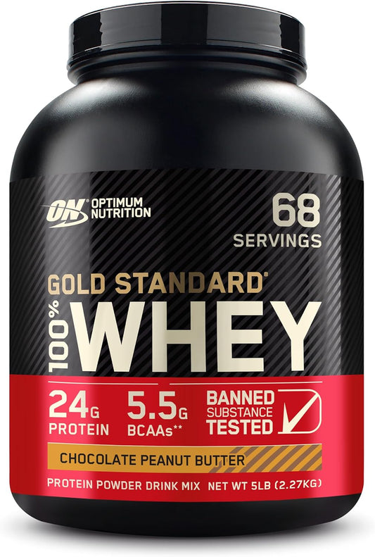 Optimum Nutrition Gold Standard Whey Protein Powder for Muscle Gain