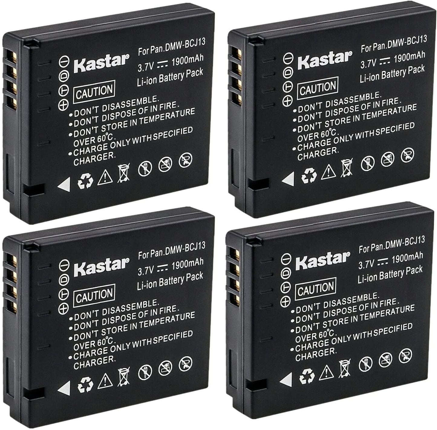 Kastar 4-Pack BP-DC10 Battery Replacement for Leica Cameras
