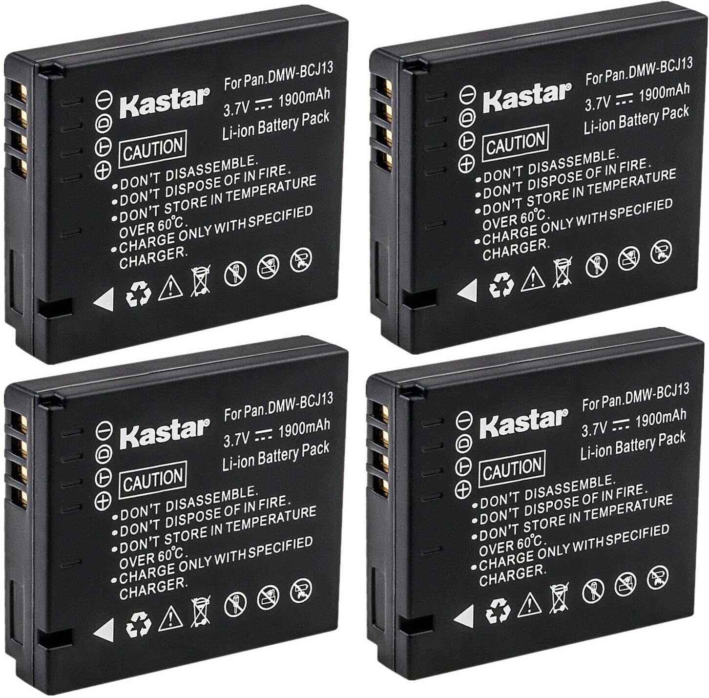 Kastar 4-Pack BP-DC10 Battery Replacement for Leica Cameras