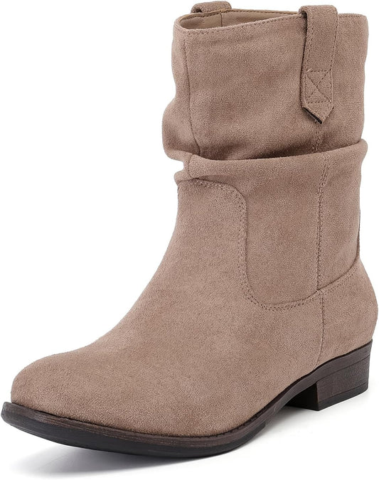 Women's Slouchy Ankle Boots for Fall Winter Casual Wear