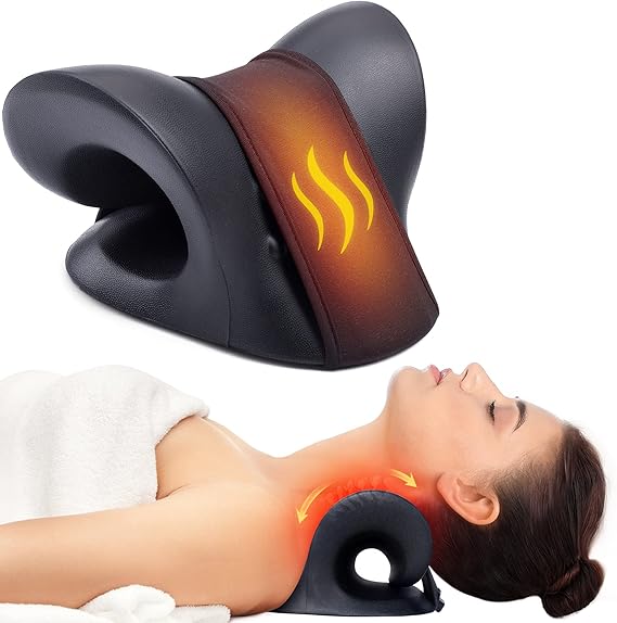 Neck Stretcher for Neck Pain Relief with Graphene Heating Pad