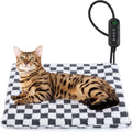 MIXJOY Heated Cat Bed 11-Level Adjustable Pad - Timer & Washable Cover