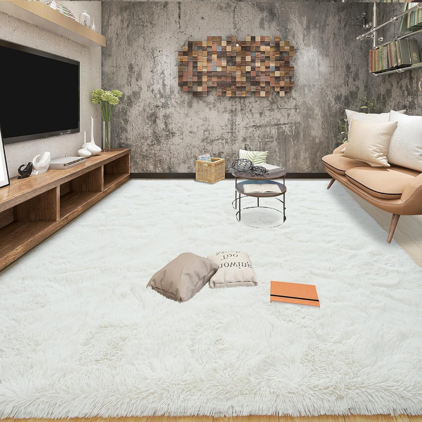 Tepook 7x10 Area Rugs for Living Room, Soft Fluffy Carpet